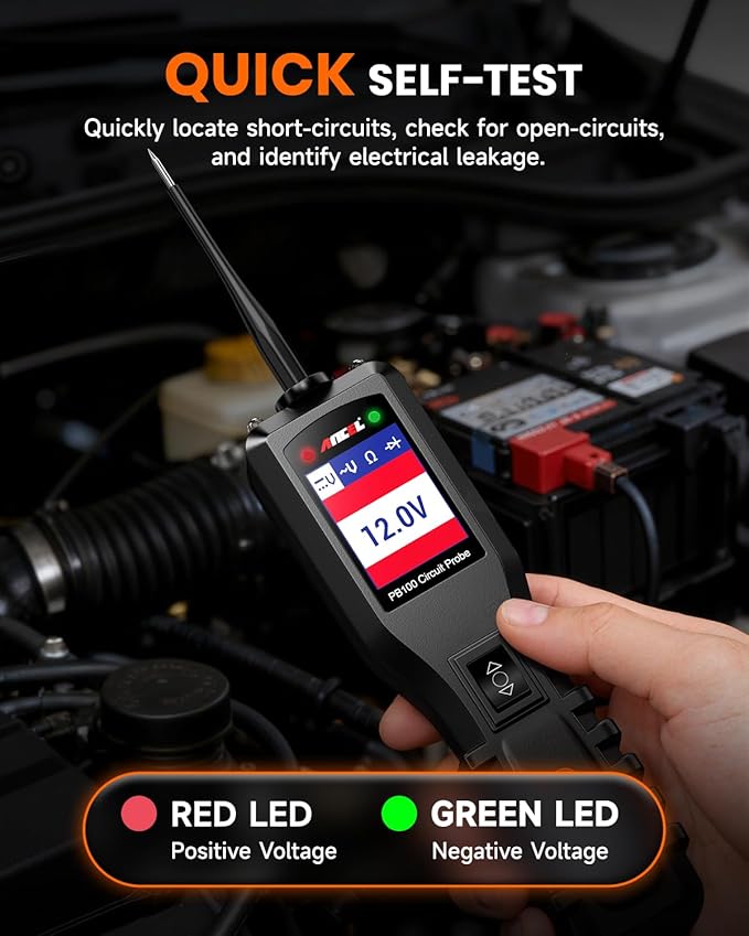 ANCEL PB100 Automotive Power Circuit Probe, 12-24 VDC Car Electrical System - Image 6