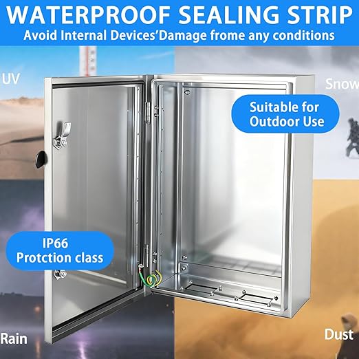 Electrical Enclosure 24x24x12, 304 Stainless Steel Enclosure IP66 Waterproof - Image 7
