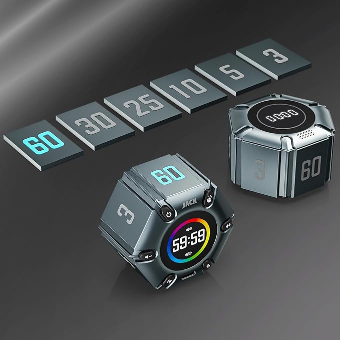 Printers Jack Timer, Visual Pomodoro Timer, Productivity Cube Mute & Vibration - Image 8