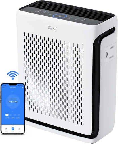 levoit air purifier for home pets bedroom dorm, main product view