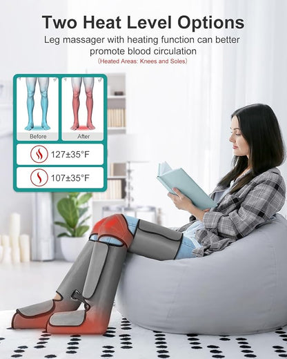 Nekteck Leg Massager for Circulation and Pain Relief, Air Compression Foot Calf - Image 5