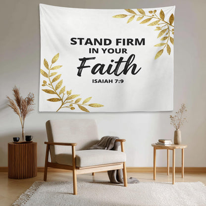 Shrahala White S Inspirational Tapestry, Black Christian Words Wall Hanging Hd Print Polyester Backdrop For Dorm Room Bedroom 59.1 X 82.7 In