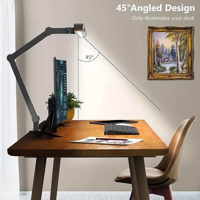 Micomlan Led Desk Lamp with Clamp, Architect Desk Lamp - Image 5