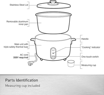 Panasonic Commercial Electric Rice Cooker, 208V Extra-Large Capacity 80-Cup - Image 6