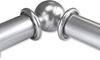 13/16" Moyat 5-Sided Bay Window Curtain Rod - Satin Nickel