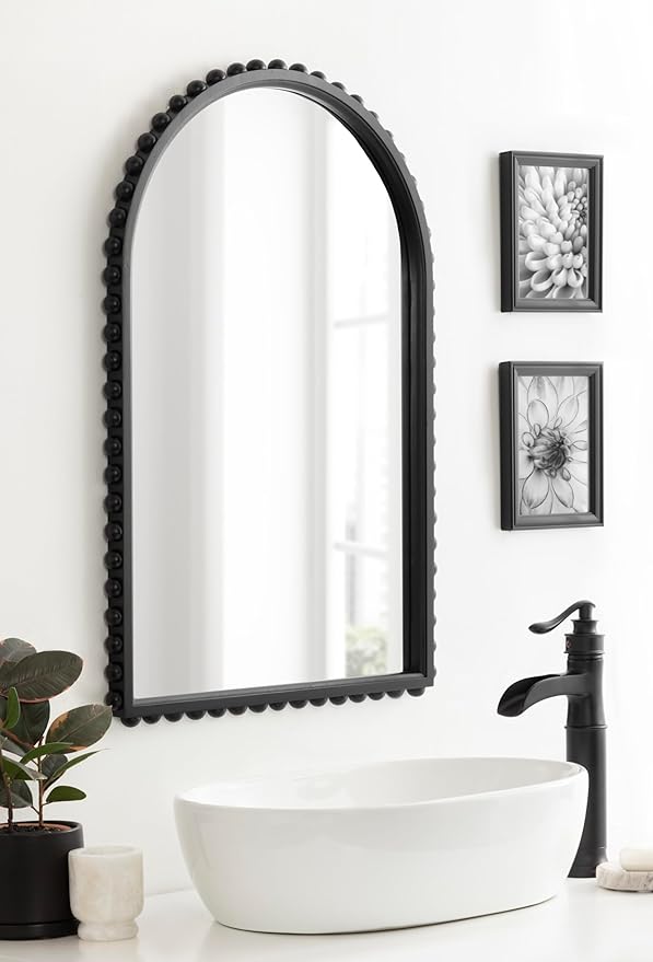 Kate and Laurel Beadbrook Modern Beaded Arched Mirror - Image 3