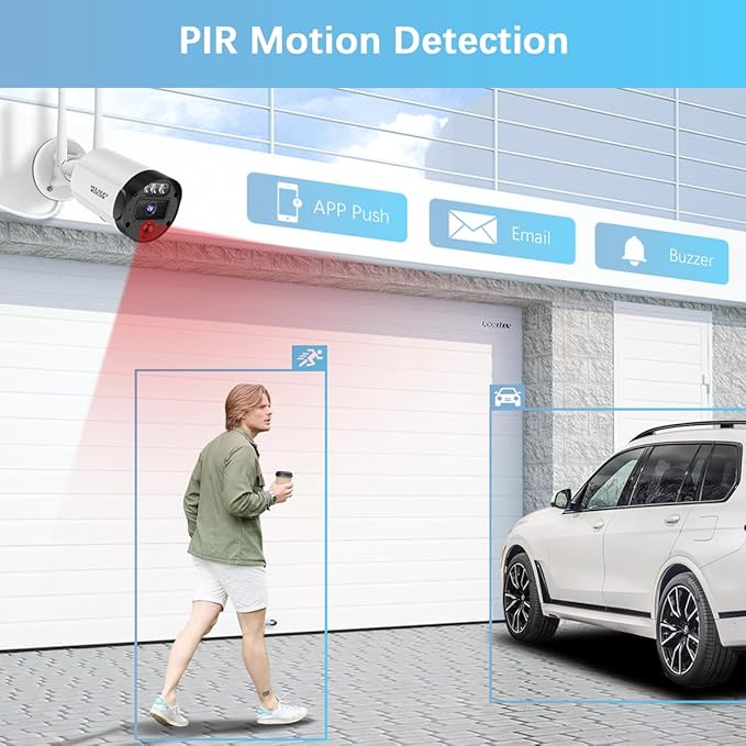 【90ft Super Night Vision】 5MP Outdoor Wireless Security Camera System, Wireless - Image 7