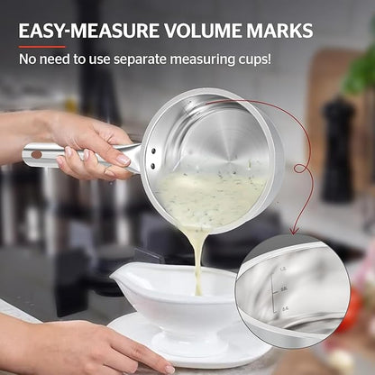 Sunhouse – 2 Quarts Stainless Steel Sauce Pan - Image 4
