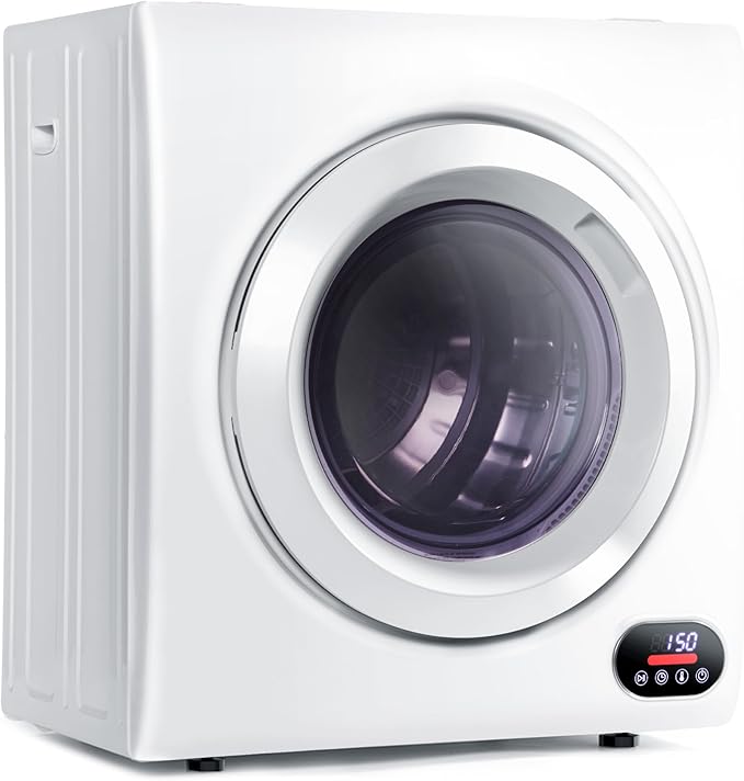 Euhomy Compact Laundry Dryer, 3.5 cu ft Front Load Stainless Steel Clothes by EUHOMY
