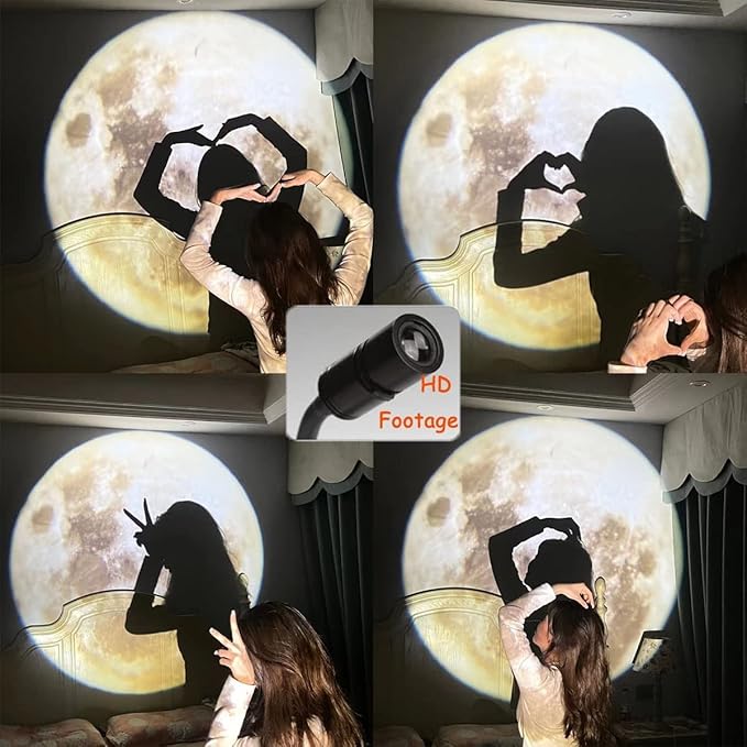 BODLYL Non-Fade Moon Projector Night Light, USB Powered Moon Lamp Romantic - Image 2