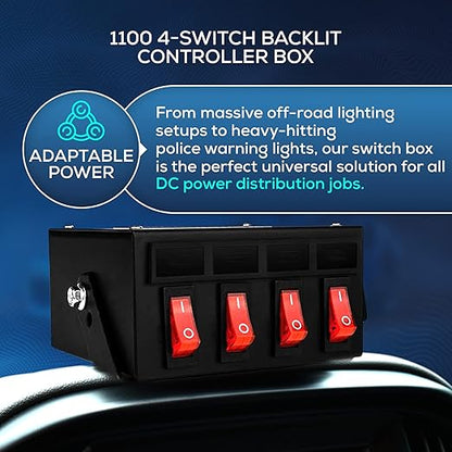 Ultra Bright Lightz 1100 4-Switch Backlit Controller Box | Emergency Vehicle - Image 4