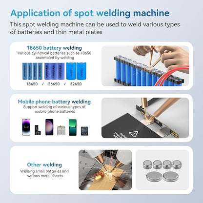 Battery Spot Welder, AWithZ 1.5" LCD Screen Recyclable 11000mAh Spot Welder - Image 2