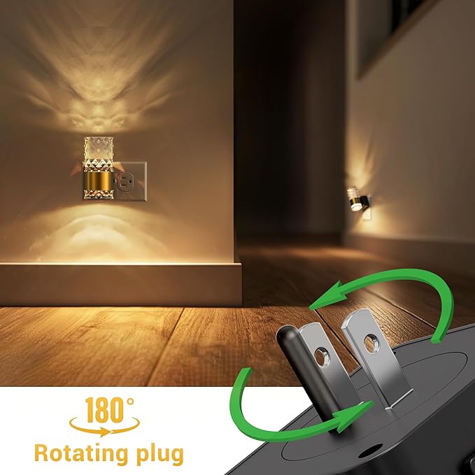 L LOHAS LED Night Light, Modern Night Lights Plug into Wall, 3000K Soft Warm - Image 4