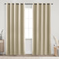 KOUFALL Beige Black Out Curtains 84 Inches Long, 72 Wide 70-80% Blackout by KOUFALL