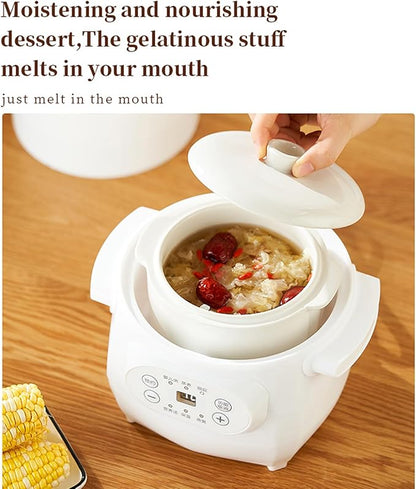 1L Ceramic Stew Pots Electric Porridge Soup Cooker - Image 2
