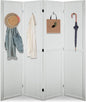 ECOMEX 4 Panel Room Divider, 5.6Ft Pegboard Display Wooden Room Divider Folding by ECOMEX