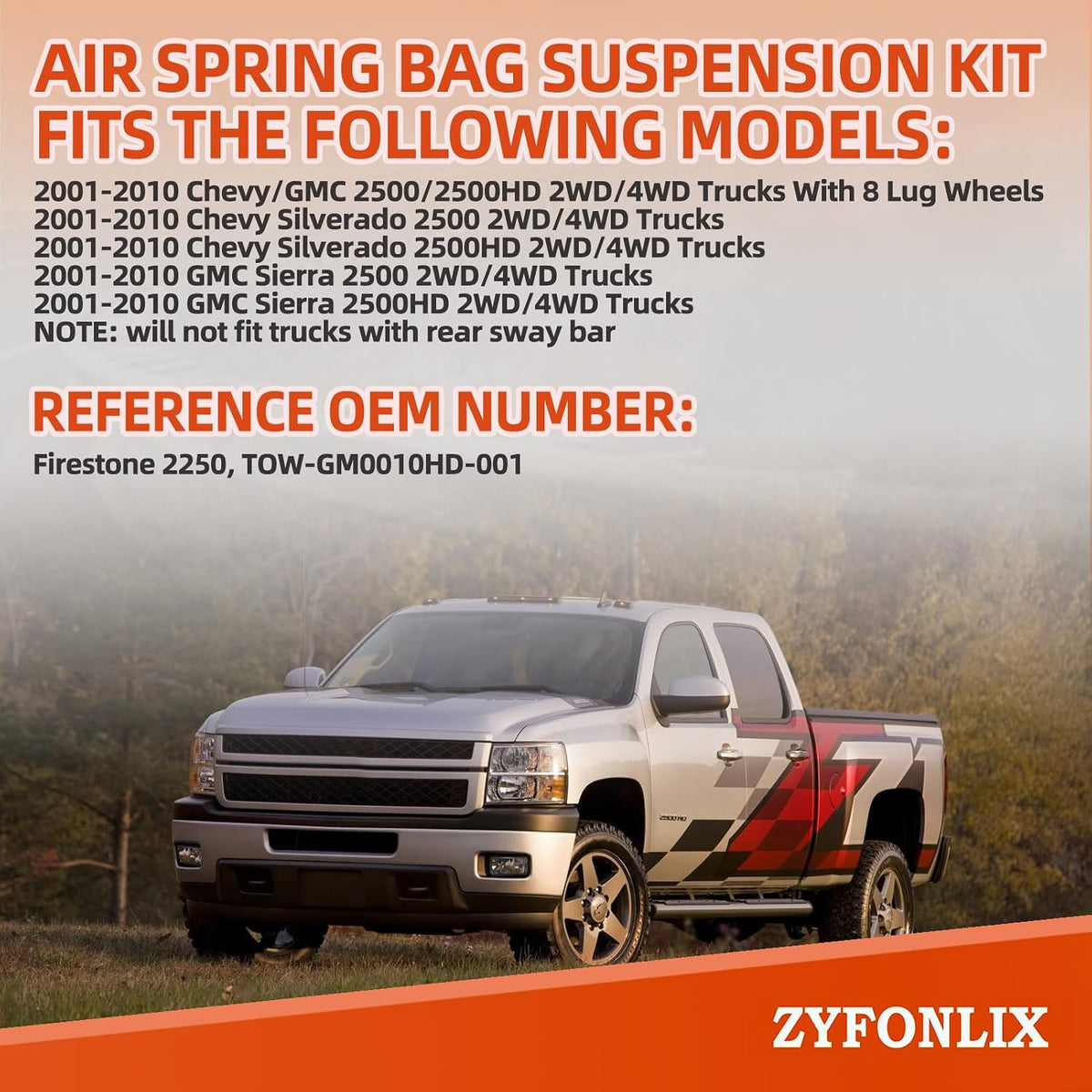 rea air spring bag suspension kit for chevy/gmc on a desk or shelf