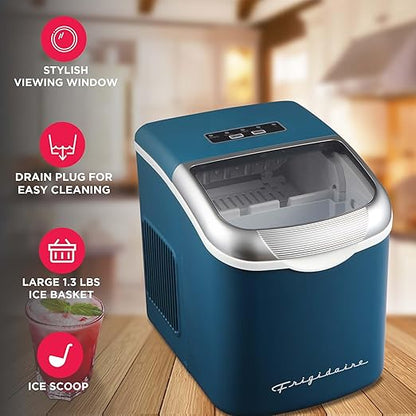 FRIGIDAIRE Retro Compact Ice Maker Machine, Bullet Ice, 26 lb per Day - Image 3
