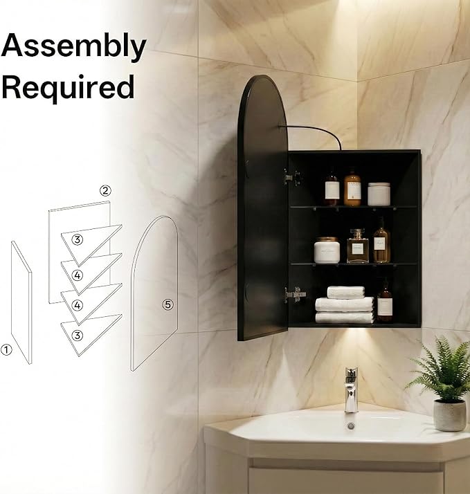 LED Corner Medicine Cabinet - Image 7