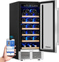 BODEGA Wine Fridge Freestanding, 15 inch Under Counter Wine Refrigerator by BODEGA