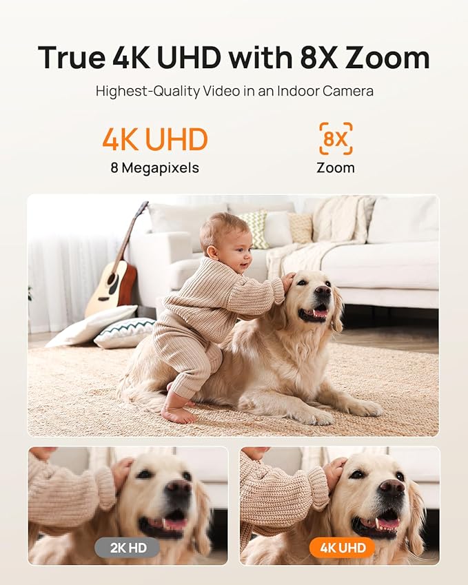 Anona Pano 4K UHD Indoor Camera, Pet/Dog/Baby Security Camera - Image 2