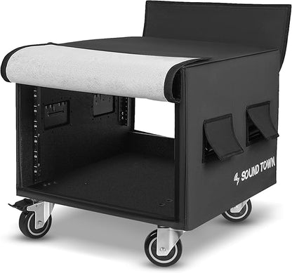 Sound Town 8U PA/DJ Rack/Road Case by SOUNDTOWN