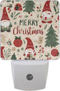 Pigsaly Led Night Light Merry Christmas Gnomes Night Light Plug in Wall Lamp by Pigsaly