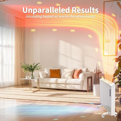 1500w Convection Panel Heater-Portable Electric Heaters, Plug-in Wall Heaters - Image 4