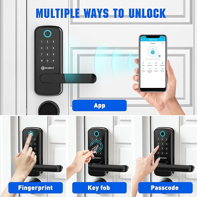 Smart Lock with WiFi Gateway, Keyless Entry Lock with Handle - Image 2