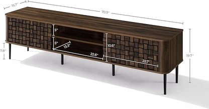 LuxenHome TV Stand for Living Room up to 80'' TVs, Media Console TV Console - Image 2