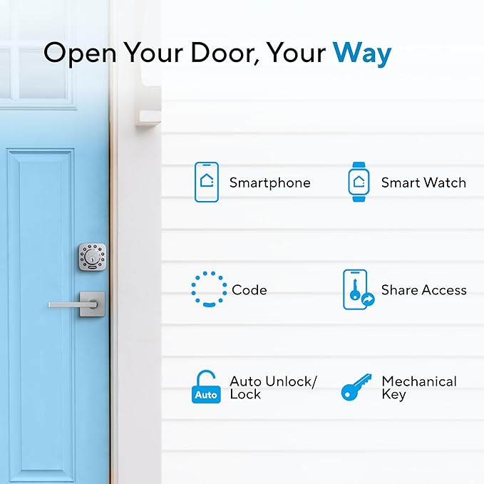 ULTRALOQ U-Bolt Smart Lock, 5 in 1 Keyless Entry Door Lock - Image 2