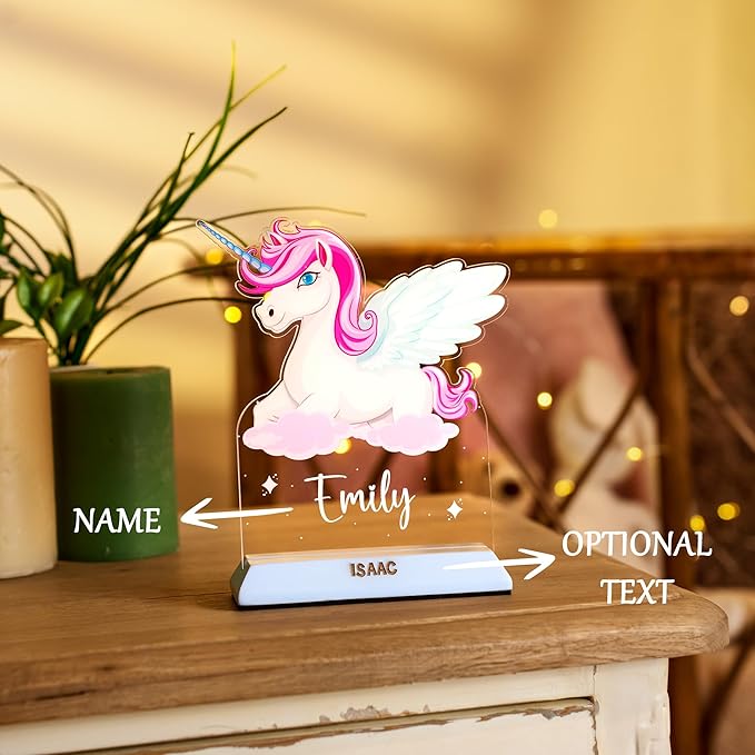hun concept Personalized Unicorn Night Light - Image 8