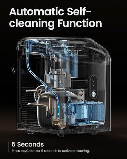 Nugget Ice Maker Countertop, Portable Sonic Pebble Ice Maker - Image 3