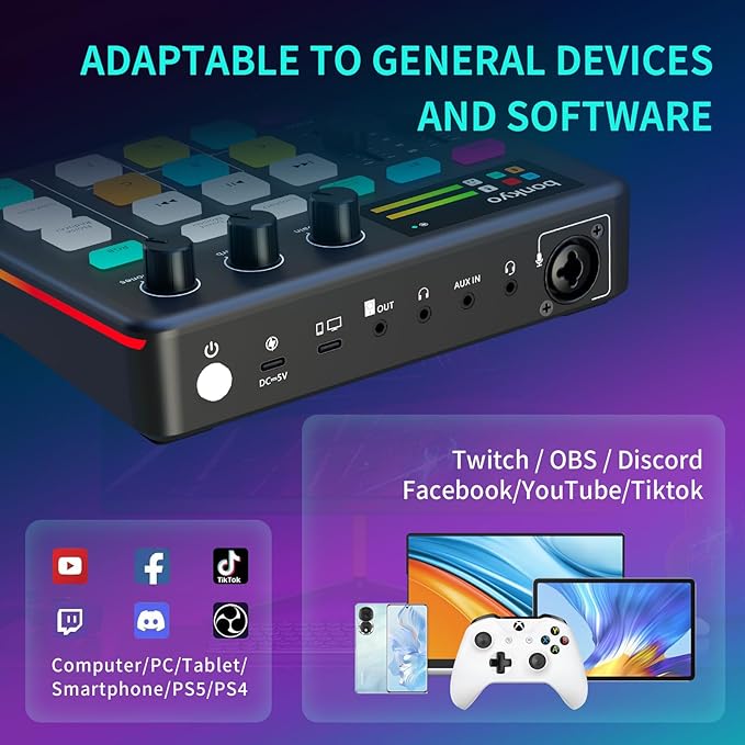 Bonkyo Gaming Audio Mixer & USB Interface - Image 6