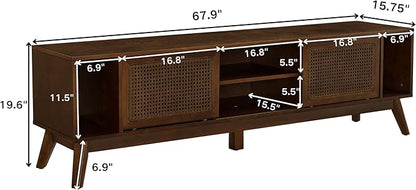 LKTART 68 Inch Mid Century Modern TV Stands - Image 2