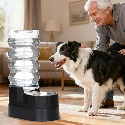 RIZZARI Automatic Dog Water Dispenser: 9L Black Elevated Feeder - Image 7
