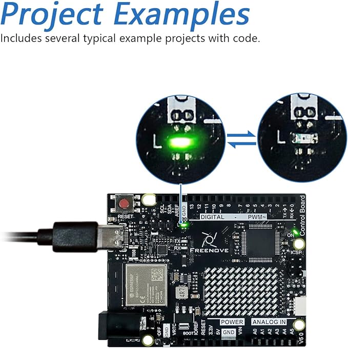 Freenove Control Board V5 Rev4 WiFi, Arm Cortex-M4 Microcontroller, Onboard - Image 4