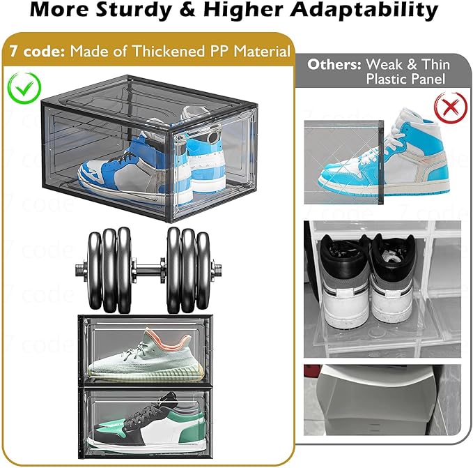 7 code Thicken & Sturdy Clear Shoe Storage Organizer - Image 5