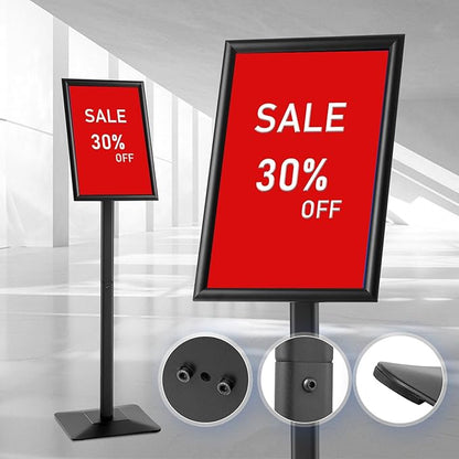 DISPLAYSWORKER Adjustable Heavy Duty Pedestal Sign holder floor Stand, sign - Image 2