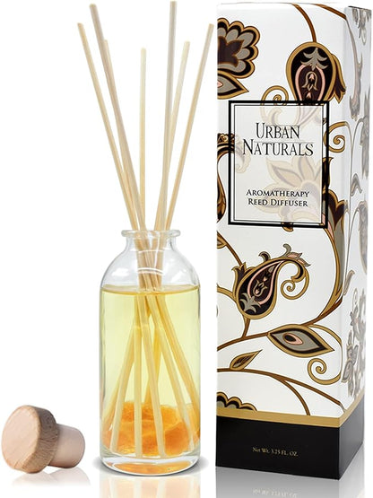 Urban Naturals Sensual Amber Blossoms Reed Diffuser Set | Made by UrbanNaturals