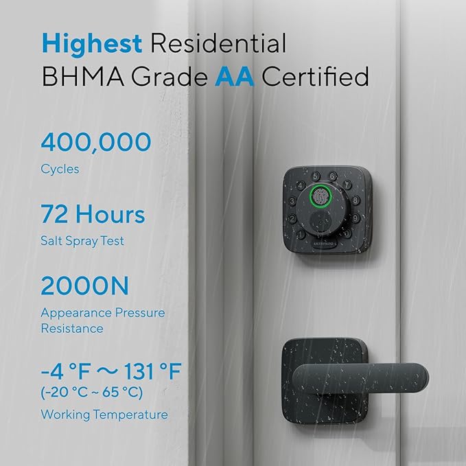 ULTRALOQ Bolt Smart Lock, Built-in Wi-Fi, Matter Over Thread, Works - Image 8