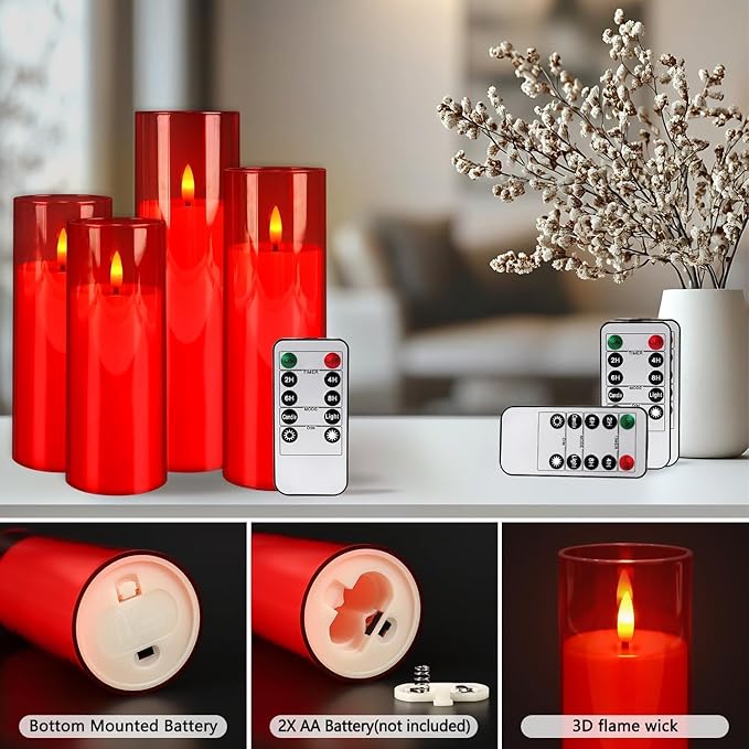 24-Pack Red Flameless LED Candles - Image 4