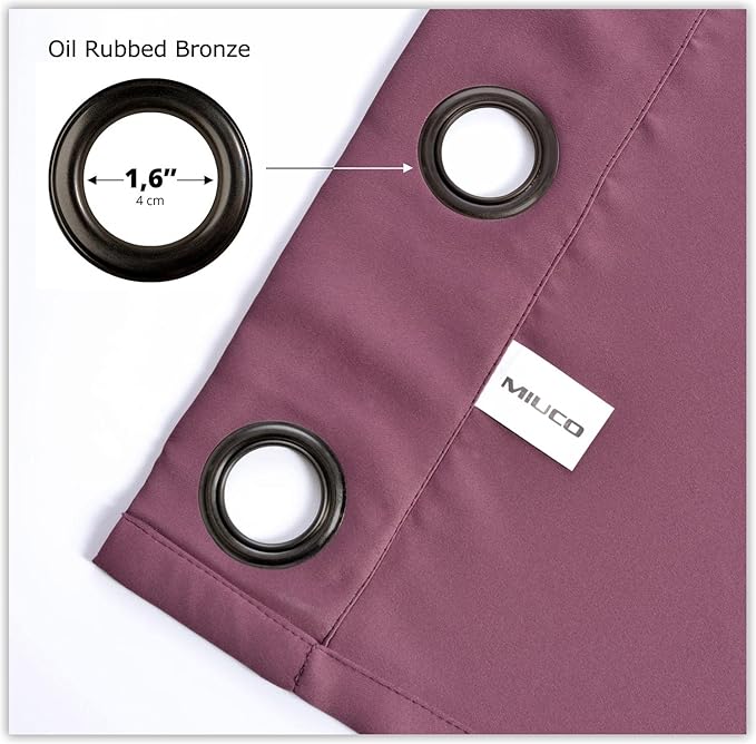MIUCO Room Darkening Grommet Blackout Curtains - Image 7