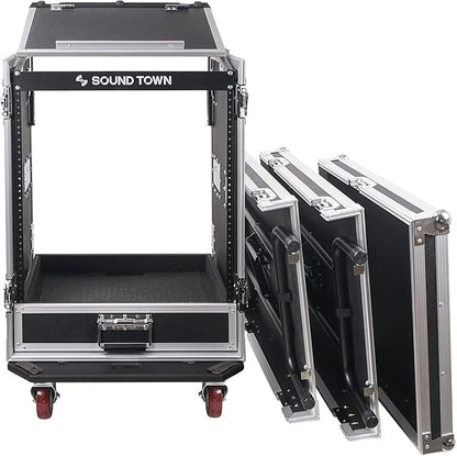 Sound Town 14U PA DJ Pro Audio Rack/Road ATA Case - Image 2