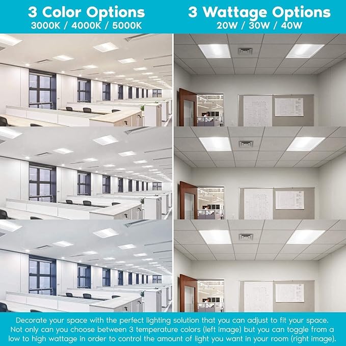 2x2 FT LED Light Flat Panel, Color Temperature Selectable 3K | 4K | 5K - Image 3