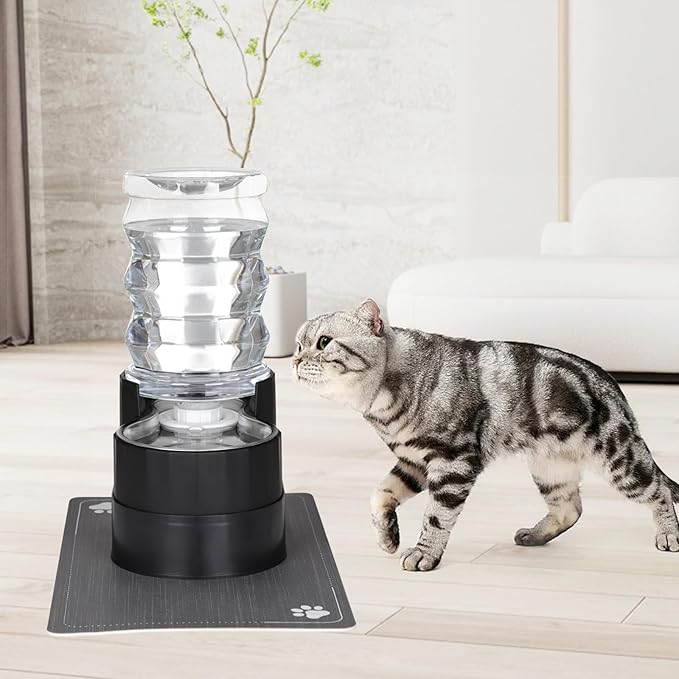 RIZZARI Automatic Dog Water Dispenser: 7L Black Stainless Steel Feeder - Image 6