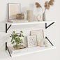 Axeman 30 Inch Floating Shelves | 10 Inch Deep White Wall Shelves Set of 2 | by Axeman