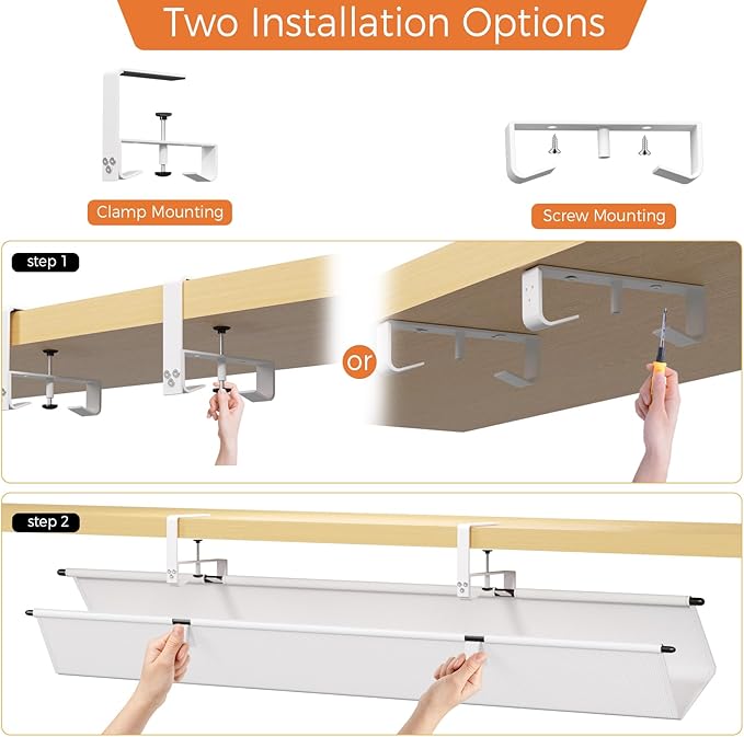 Under Desk Cable Management Tray - Image 7