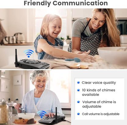 Hands-Free Intercoms Wireless for Home Business, Wuloo Upgrade Two Way Audio - Image 3