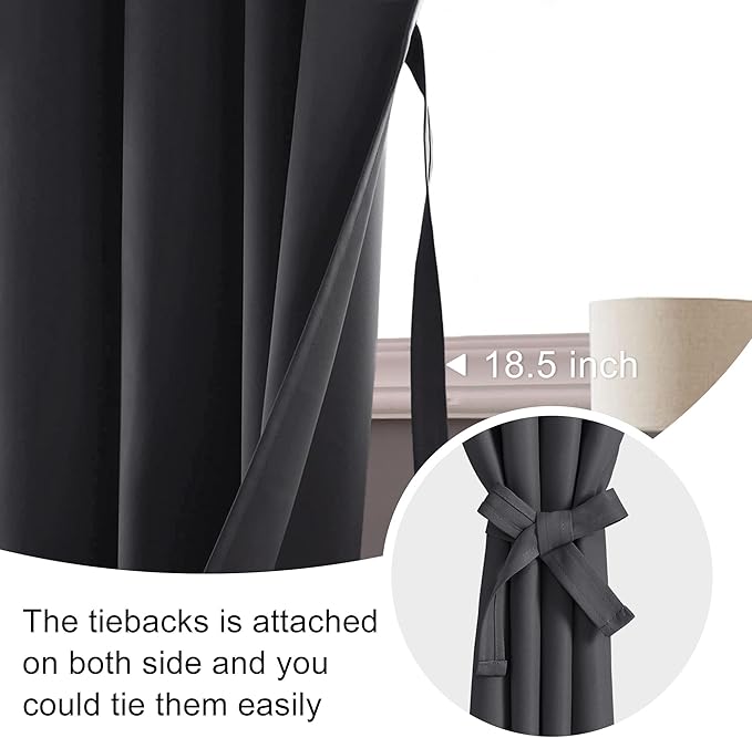 JIUZHEN Short Blackout Curtains - Image 2